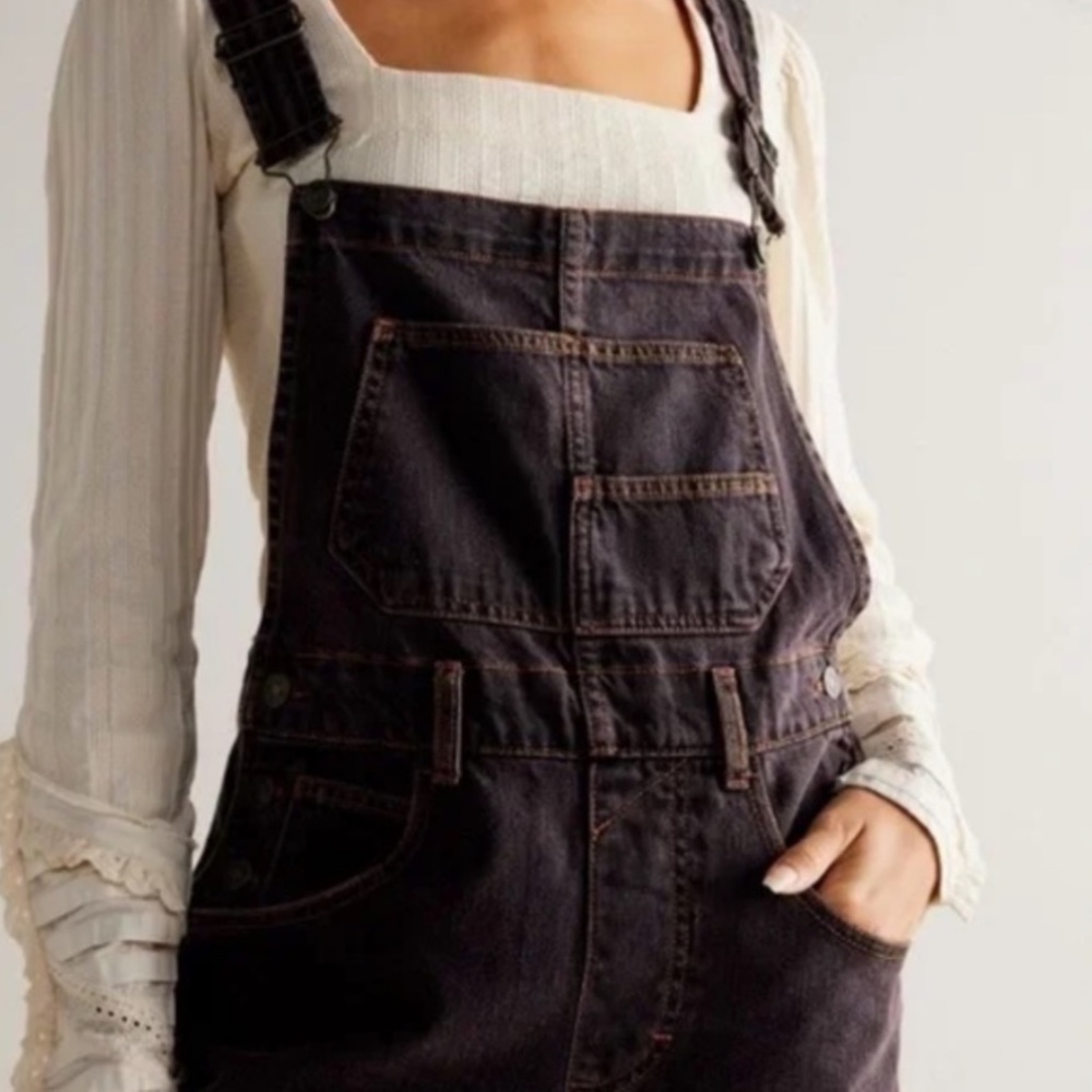 We the Free Ziggy overalls in Dirty Deeds color size S